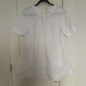 Anthropologie Maeve White Short-Sleeve A-Line Dress